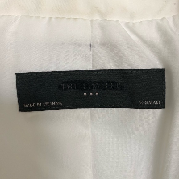 The Limited White Ruched Blazer Jacket - Picture 7 of 9